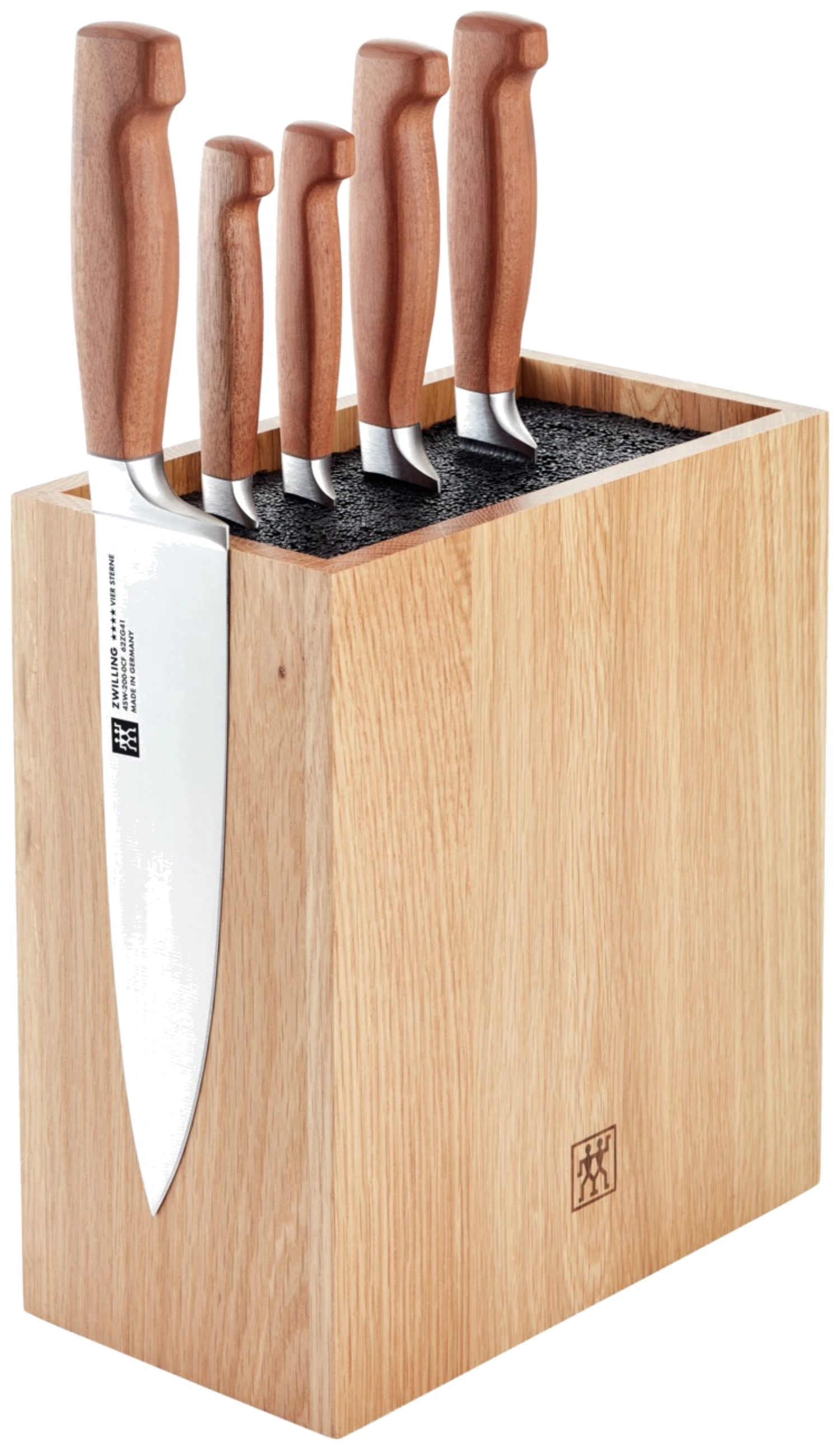 Bloc à couteaux Vier Sterne Wood 6 pcs