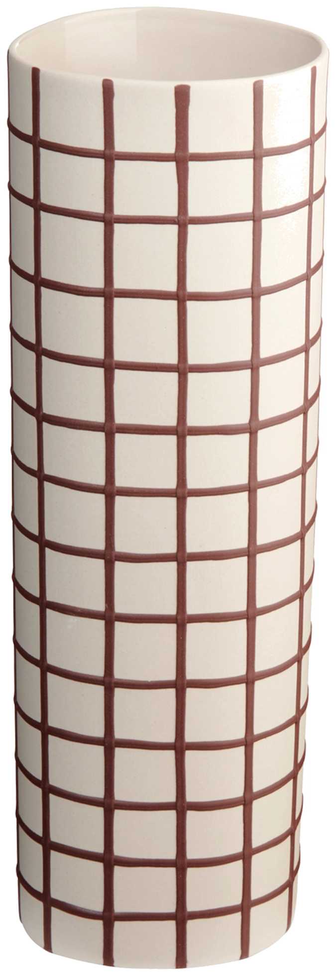 Vase bordeaux carrés