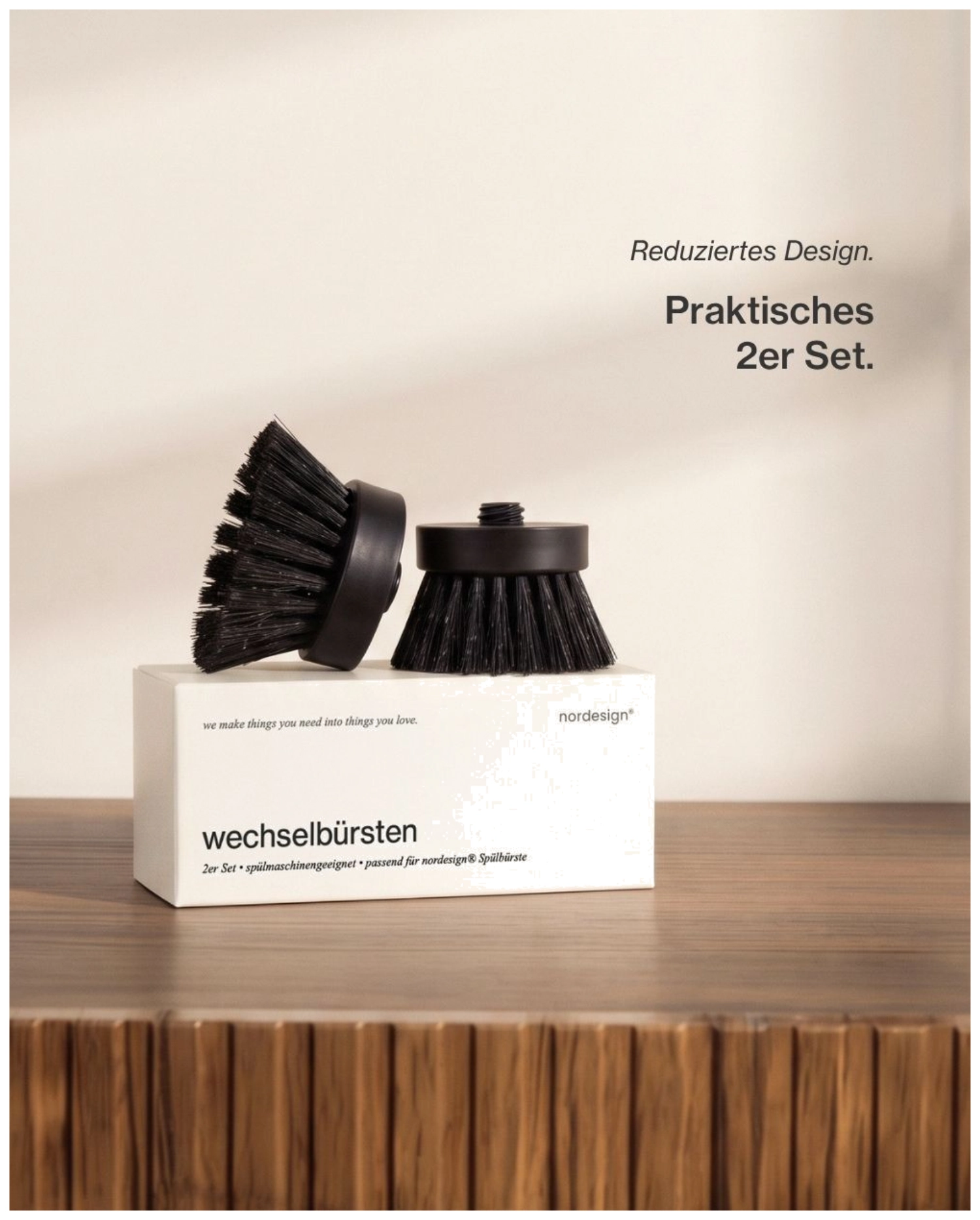 2er Set Wechselbürsten Kunststoff magnetisch