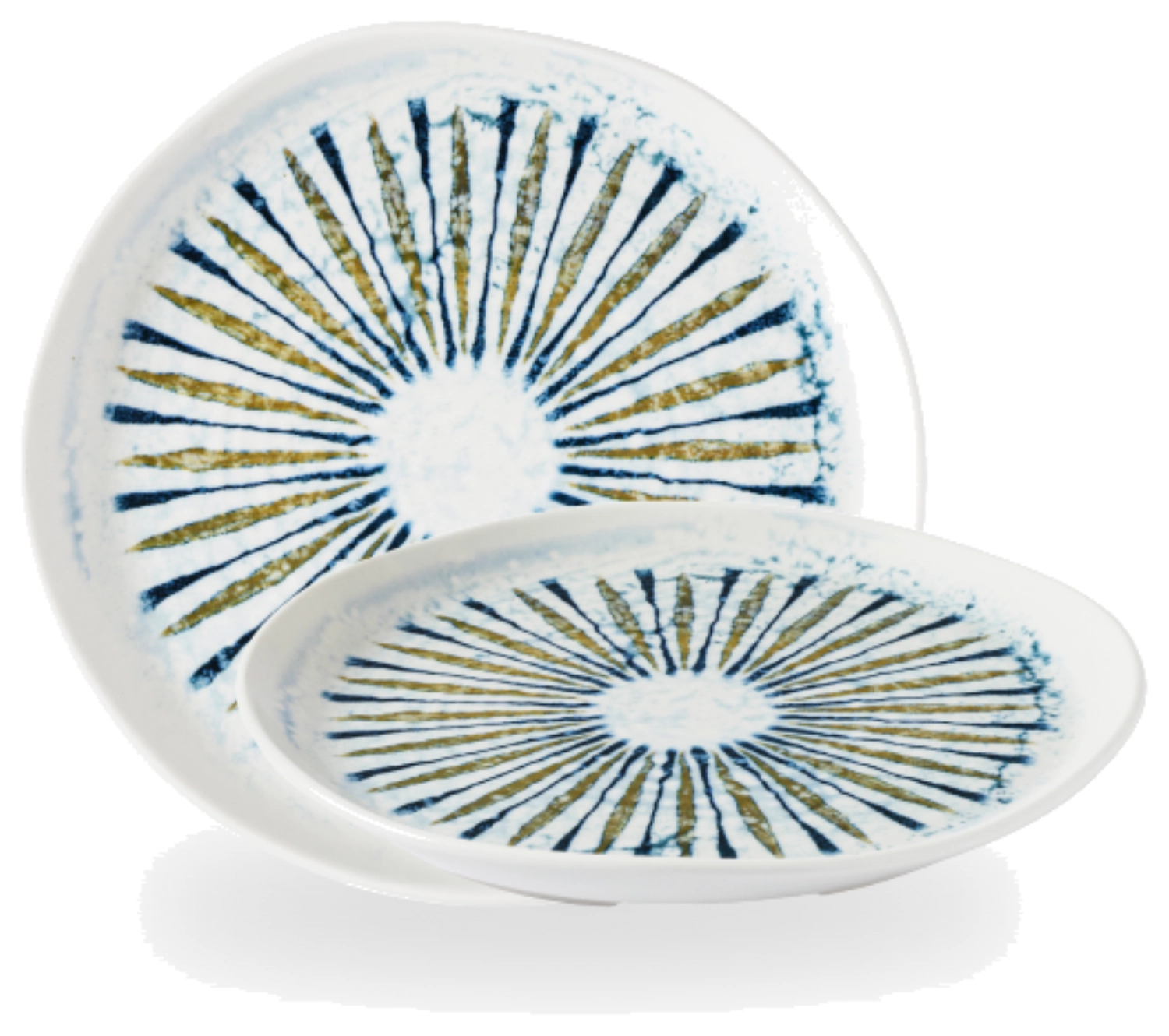Fresco Shoal Blue Organic Teller flach