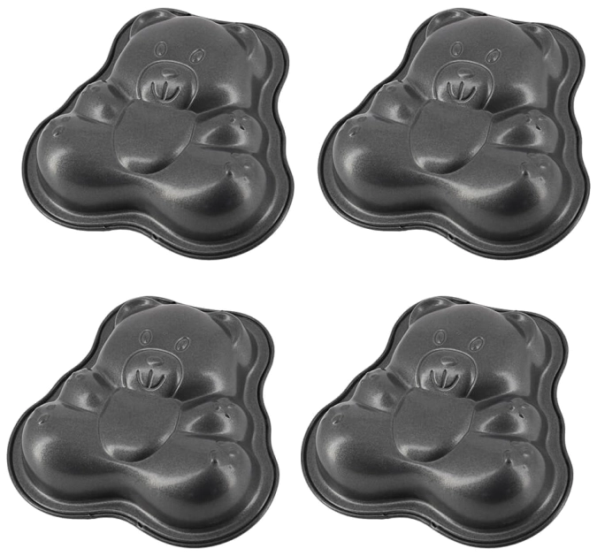 4er Set Backform Teddybär D11cm Antihaft