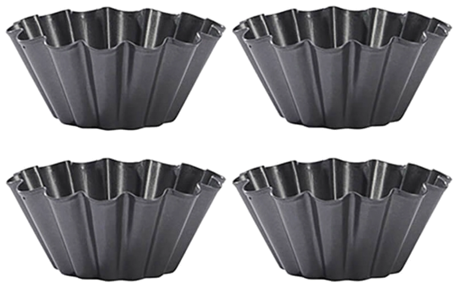 4er Set Backform Brioche D10cm Antihaft