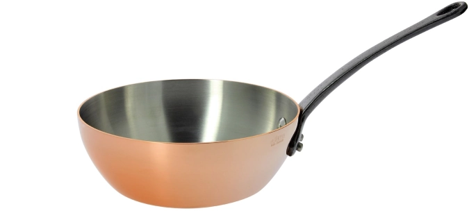 Inocuivre Sauteuse Cuivre conique avec poignée en fonte