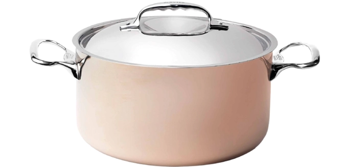 Inocuivre Casserole basse avec couvercle