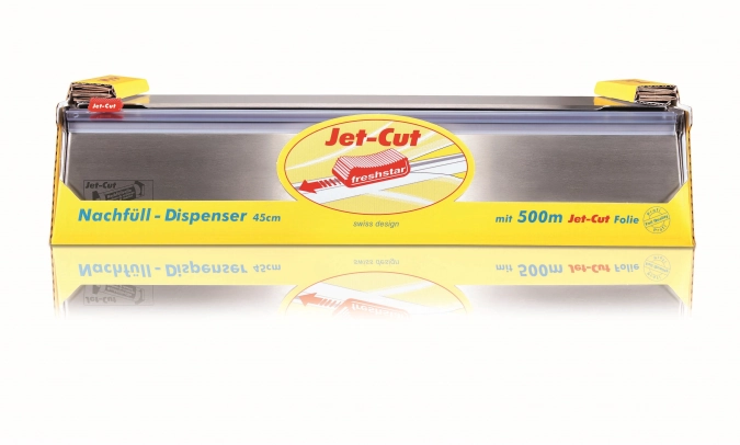Jet-Cut refill INOX Dispenser + 1 Rolle PVC