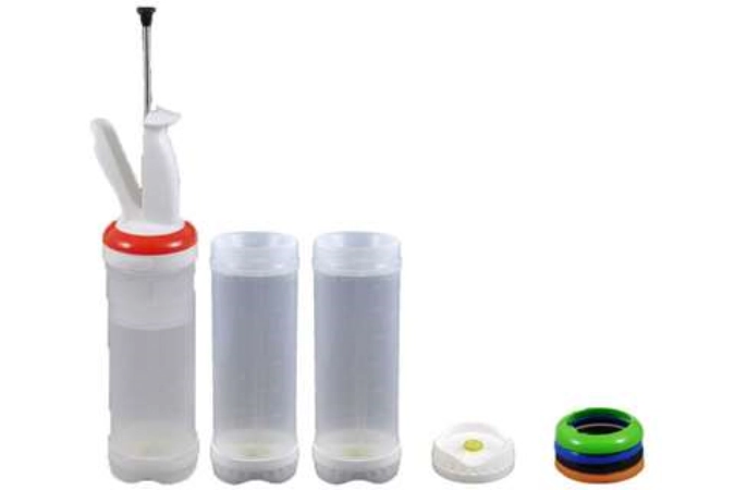 Saucenspender Set 3 Flaschen Einzelloch 1 Pumpe 5 Ring