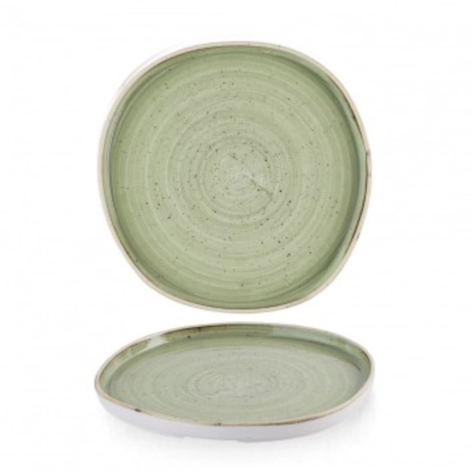Assiette à paroi organique plate Stonecast