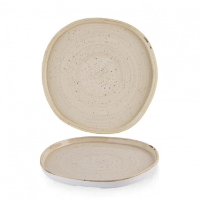 Assiette à paroi organique plate Stonecast
