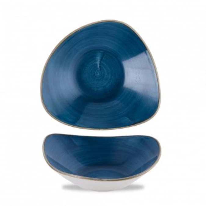 Assiette triangulaire creuse Stonecast