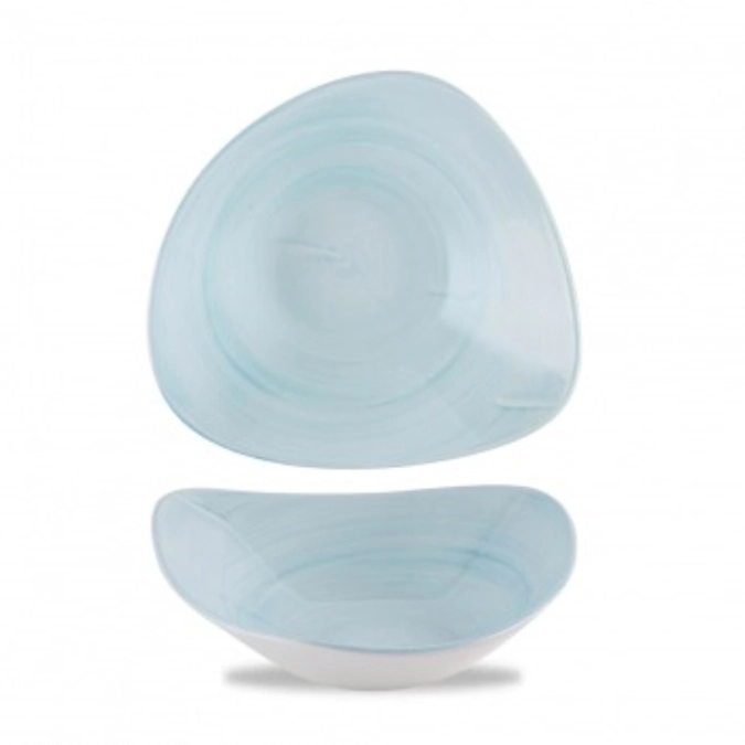 Assiette triangulaire creuse Stonecast