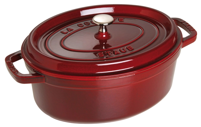 Cocotte, oval, Grenadine Rot, Gusseisen
