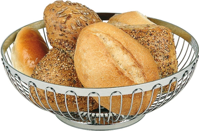 Brot-/Tischkorb rund Edelstahl