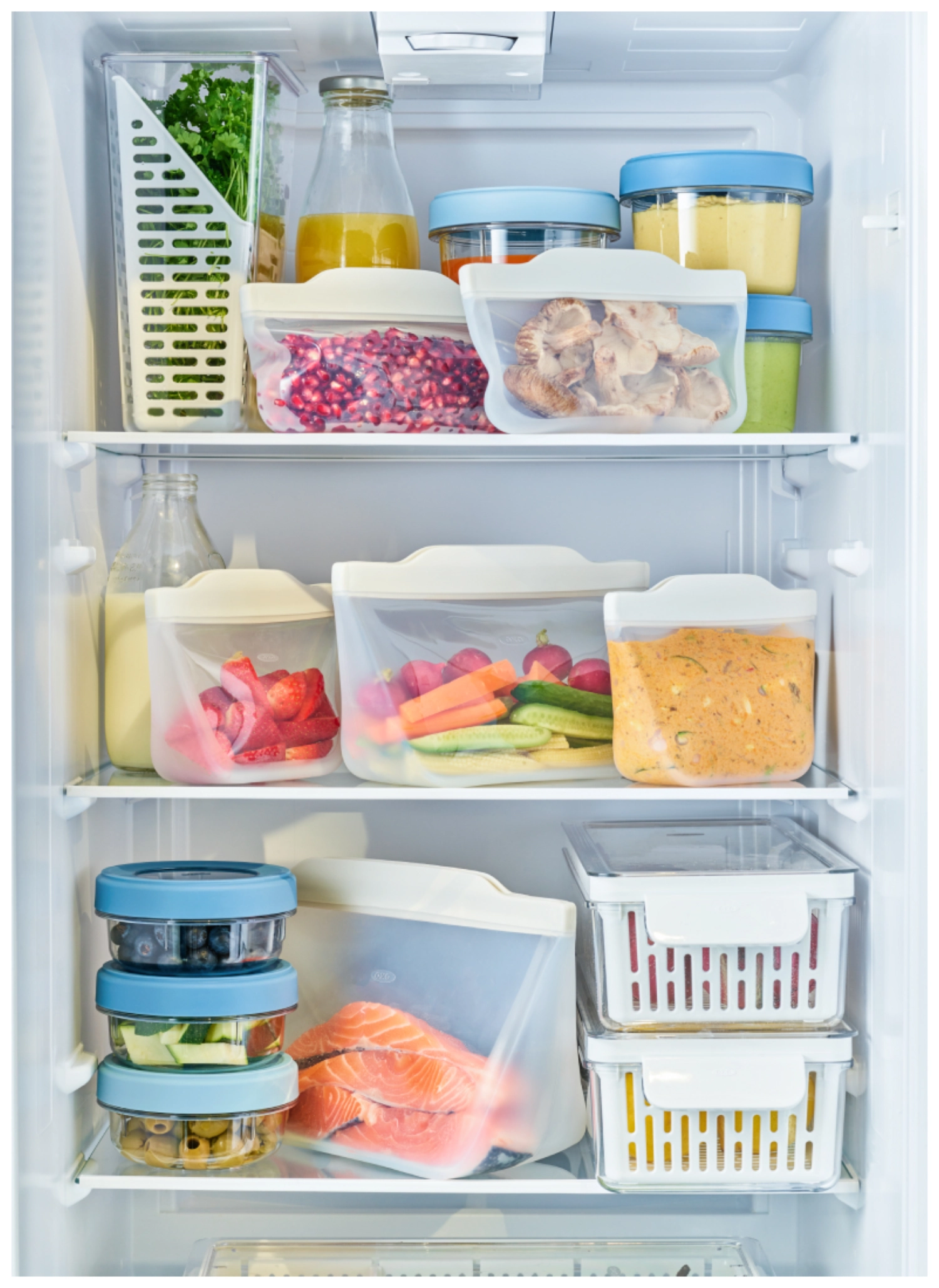 Fridge with multiple products